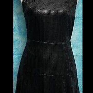 Francesca's Collections Black Halter Sheath Dress